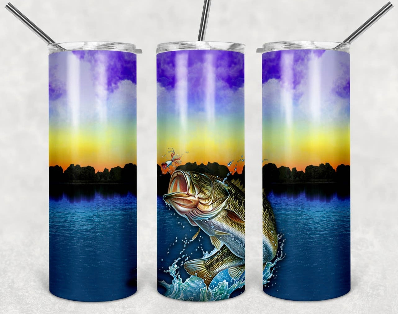 Bass Sunset 20oz Tumbler