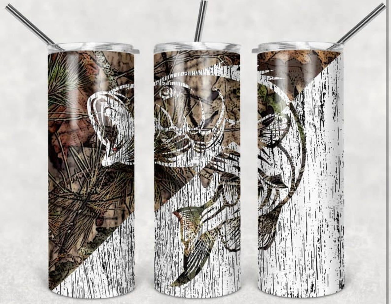 Camo Fishing 20oz Tumbler