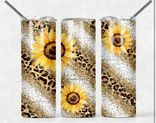 Sunflower/ Leopard 20oz Tumbler