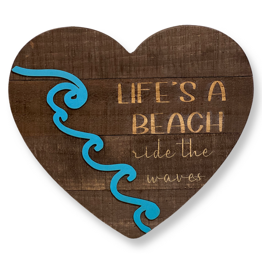 Life's A Beach Wood Sign