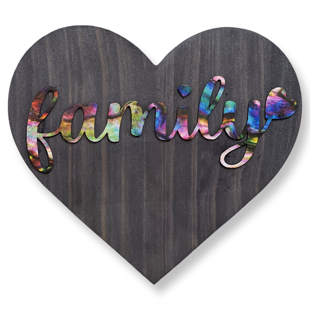 Family Home Decor Heart Sign